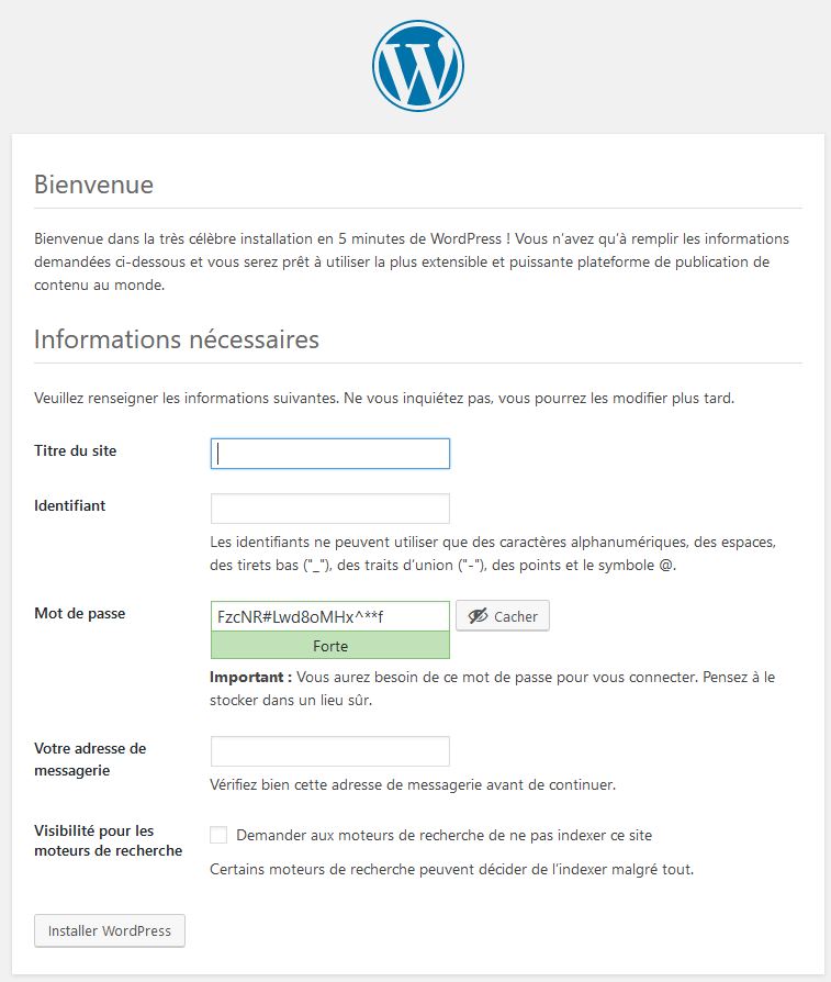 configuration-de-wordpress pour installer wordpress en local