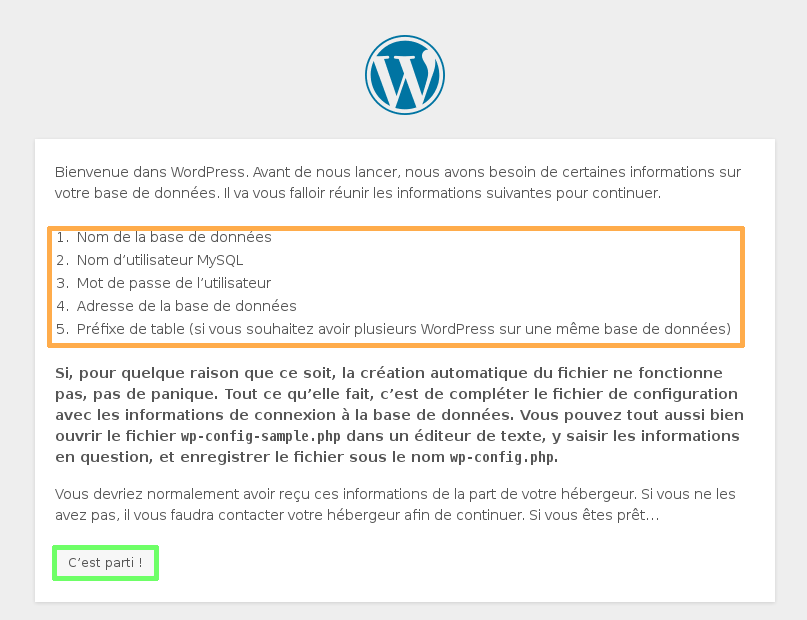 Installation du module WordPress