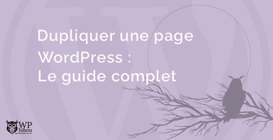 dupliquer une page WordPress - le guide complet